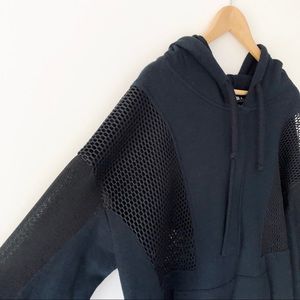 Black Mesh Hoodie, Made in Italy